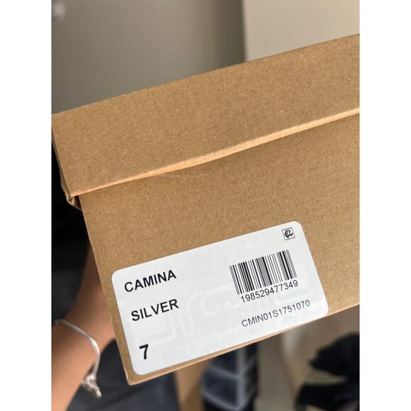 Steve madden silver diamond mule camina heels 7 - Picture 4 of 4